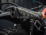 K-SPEED CL34J Retro Scrambler Slip on exhaust for Honda CL250, 300 & 500 Diabolus