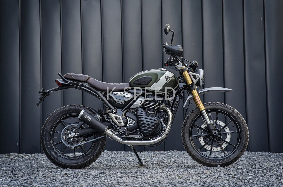 K-SPEED SX02 Full System Silver for Triumph Speed400 & Scrambler