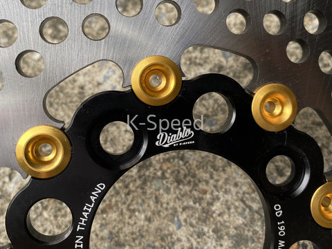 K-SPEED-DX036 ディスクブレーキ Black Gold Pins Dax125 Diabolus