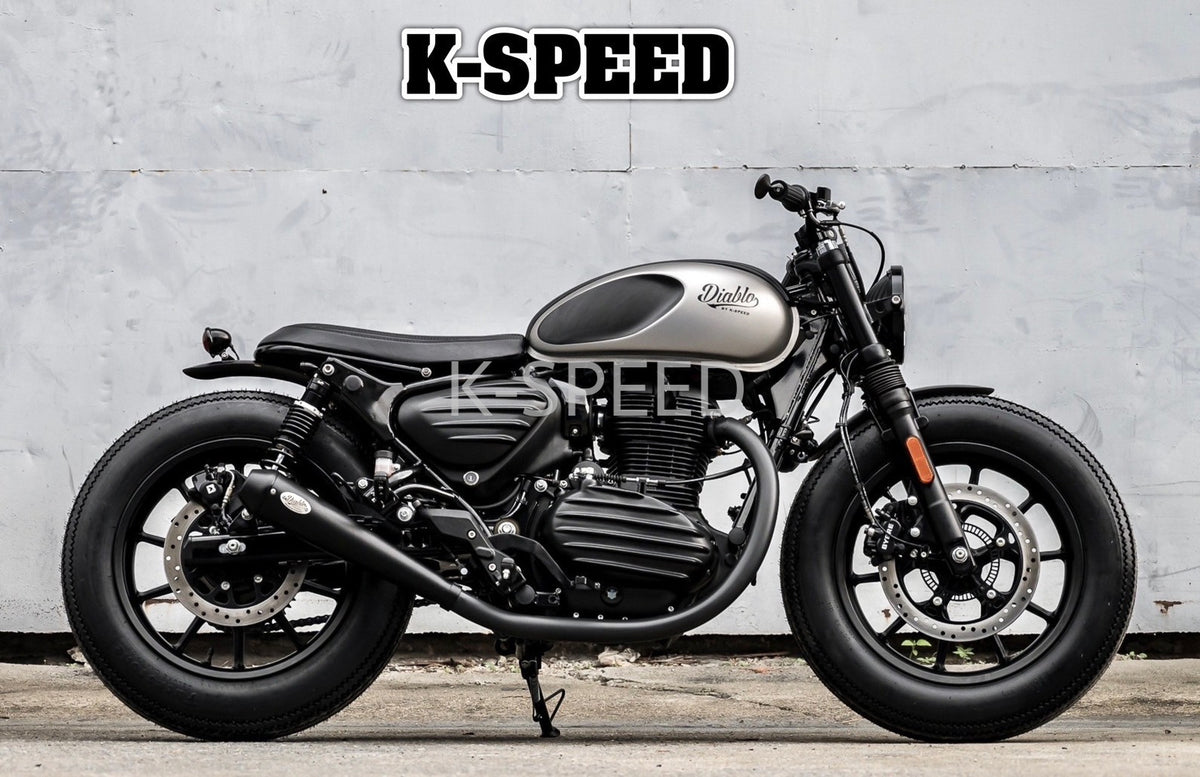 K-SPEED-HT02 マフラー Exhaust Black Edition for Royal Enfield
