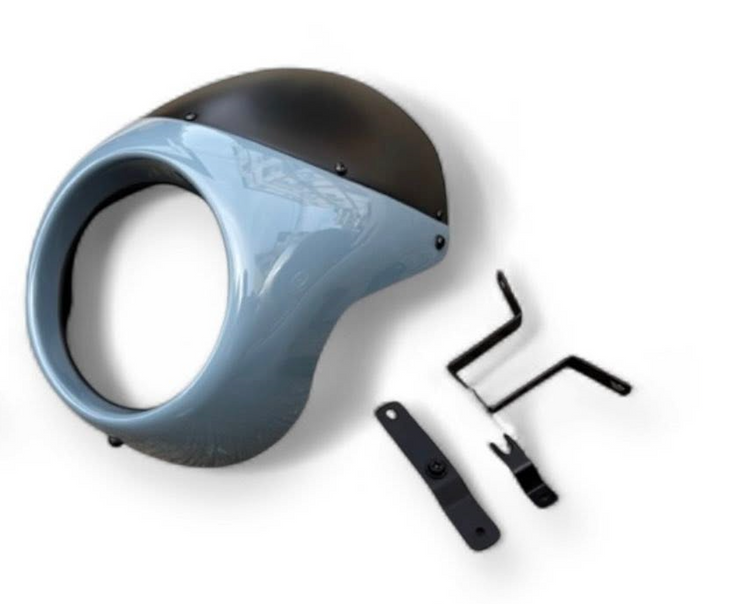 K-SPEED DX086J-GRAY BLUE Big Headlight cover wind shield for Honda Dax 125 Diabolus