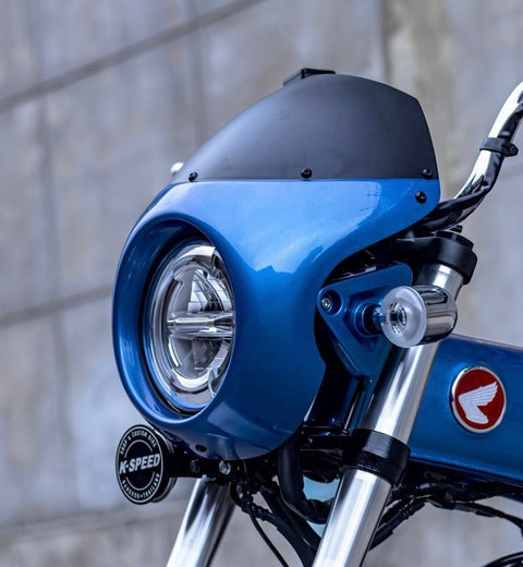 K-SPEED DX086J-BLUE Big Headlight cover wind shield for Honda Dax 125 Diabolus