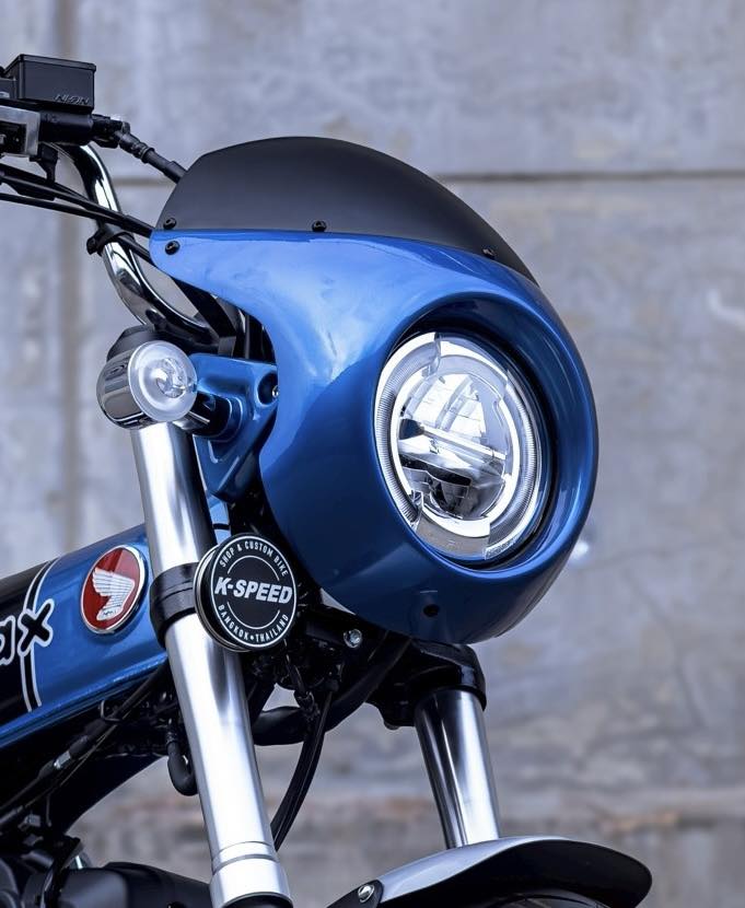 K-SPEED DX086J-BLUE Big Headlight cover wind shield for Honda Dax 125 Diabolus