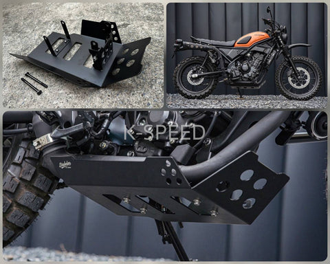 K-SPEED CL33 MOTORSCHUTZ aus schwarzem Aluminium für Honda CL250, 300 Diabolus
