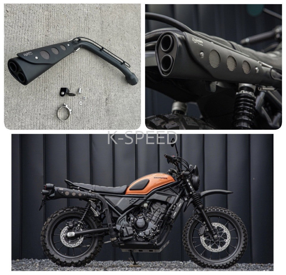 K-SPEED CL34J Retro Scrambler Slip on exhaust for Honda CL250, 300 & 5 –  K-SPEED JAPAN