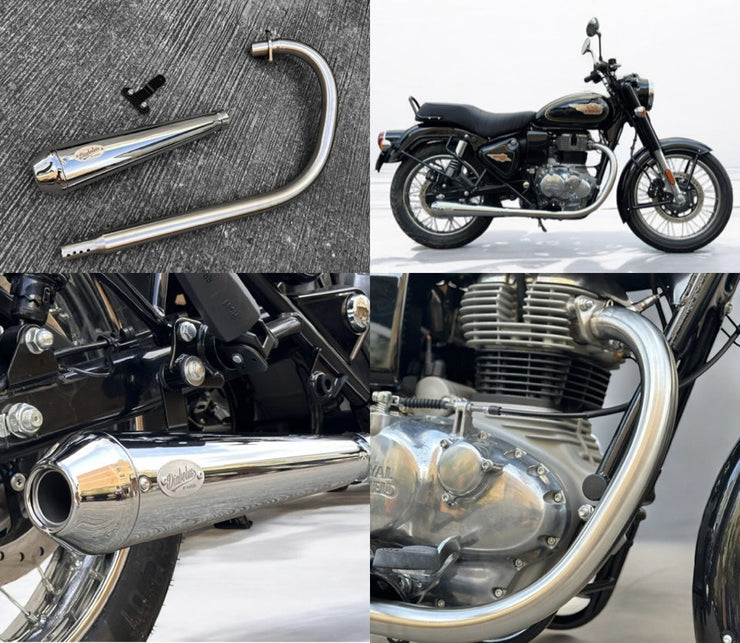 K-SPEED BC01 Chrome Full System Exhaust for Royal Enfield Classic 350 & Bullet 350 Diabolus