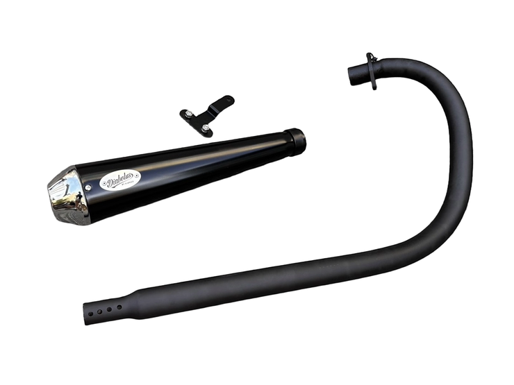 K-SPEED BC02 Black Full System Exhaust for Royal Enfield Classic 350 & Bullet 350 Diabolus