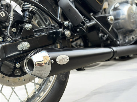 K-SPEED BC02 Black Full System Exhaust for Royal Enfield Classic 350 &amp; Bullet 350 Diabolus