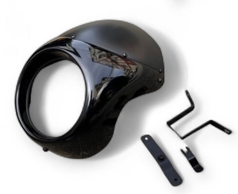 K-SPEED DX086J-BLACK Big Headlight cover wind shield for Honda Dax 125 Diabolus