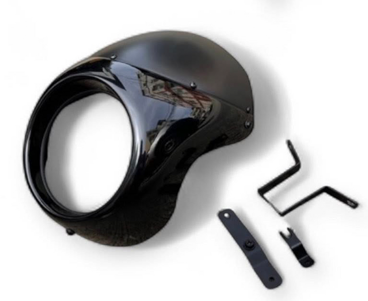 K-SPEED DX086J-BLACK Big Headlight cover wind shield for Honda Dax 125 Diabolus