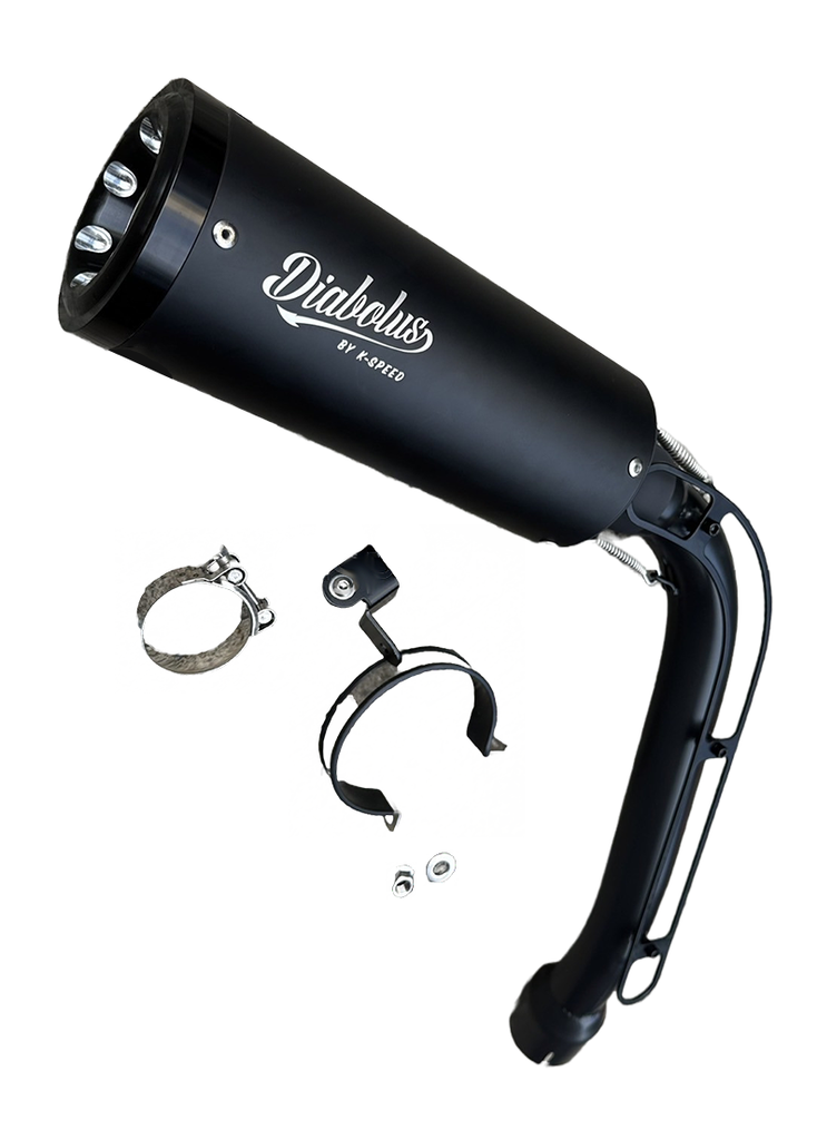 K-SPEED CL28 Super Black Slip-on Exhaust For HONDA CL500