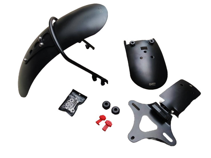 K-SPEED-DX059J Front and rear stainless mud kit ( black ) for HONDA DAX 125 Diabolus