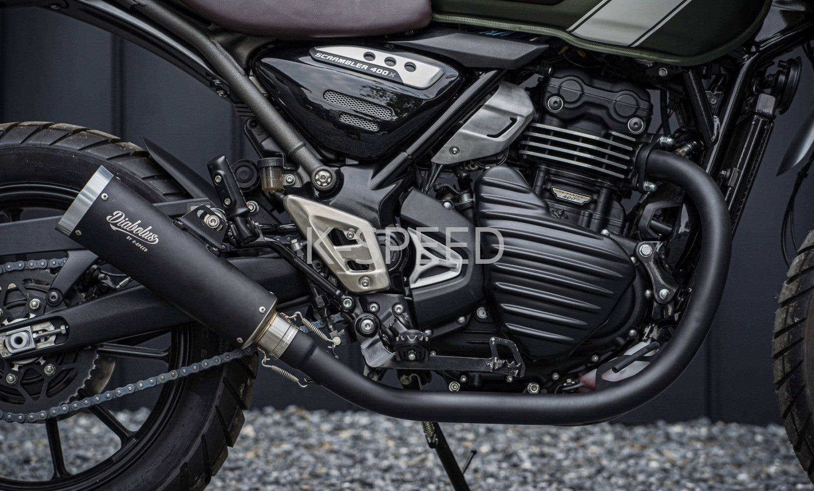 ホンダ CL250用 Diabolus アンダーボディガードセット たどたどしい