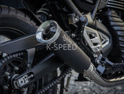 K-SPEED SX02 Komplettanlage Silber für Triumph Speed400 &amp; Scrambler 400 x Diabolus