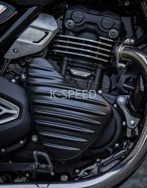 K-SPEED SX03 Schwarze Motorabdeckung für Triumph Speed ​​​​400 &amp; Scrambler 400X