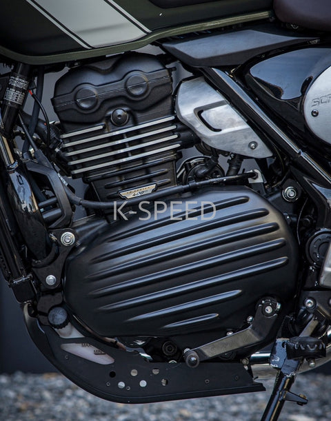 K-SPEED SX03 黑色引擎蓋，適用於 Triumph Speed 400 和 Scrambler 400X