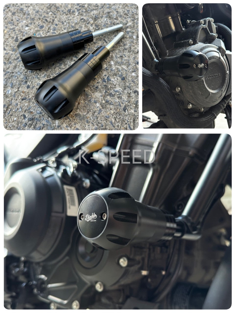 K-SPEED CL23 Wheel Frame Sliders for Honda CL 500 Diabolus – K