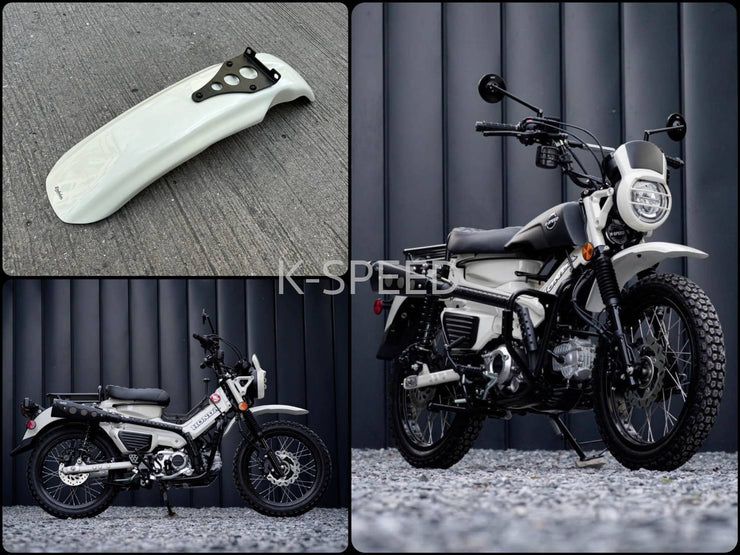 K-SPEED-CT98J-Front fender white long type CT125 (JA65, JA55) Diabolus