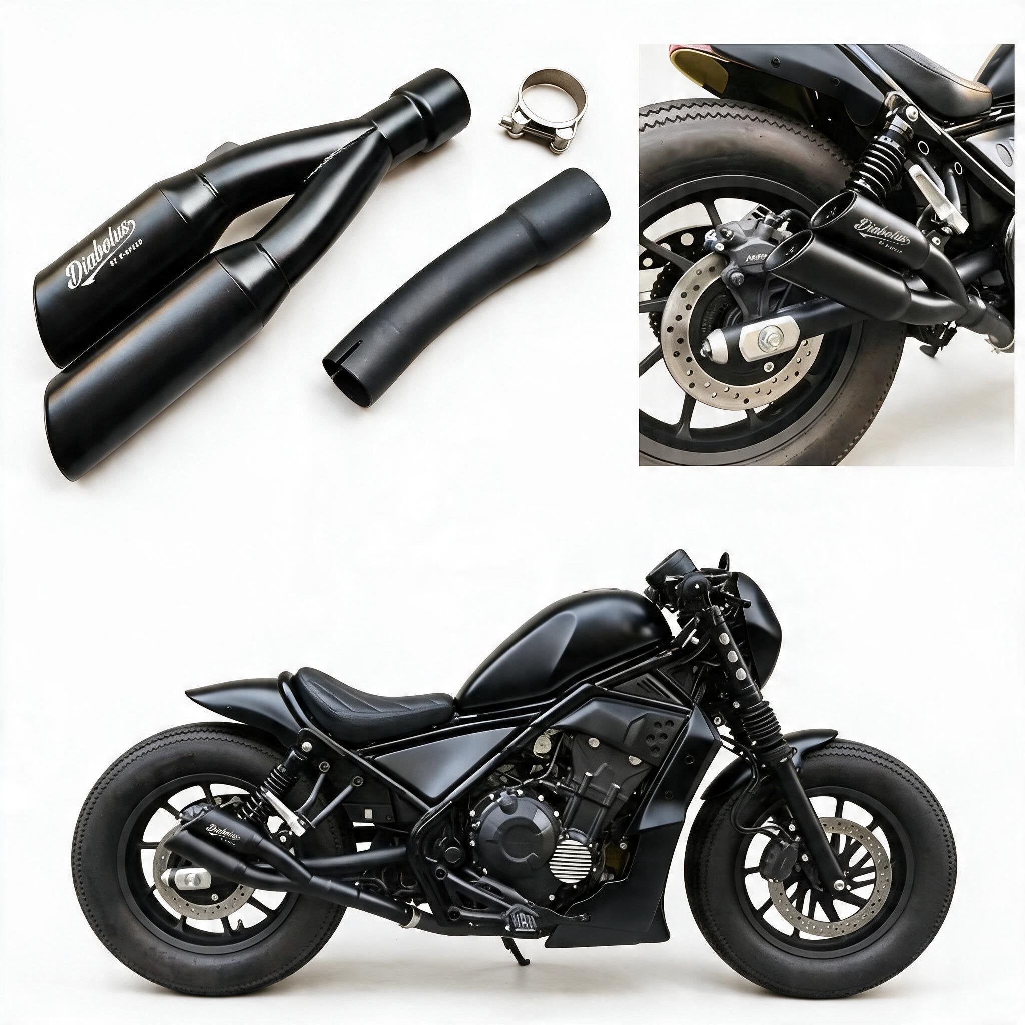 【シラシン】レブル500 K-SPEED デュアルマフラー K-SPEED RB0030 Dual Exhaust Long for Rebel CMX500 2017+ – K-SPEED