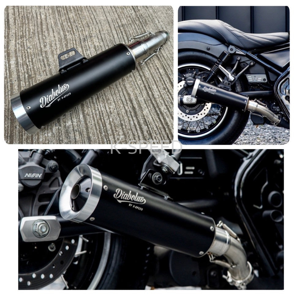 ホンダ レブル250 スリップオンマフラー Diablo K-SPEED K-SPEED Diabolus Honda Rebel（CMX）250/300/500 マフラー RB0183J