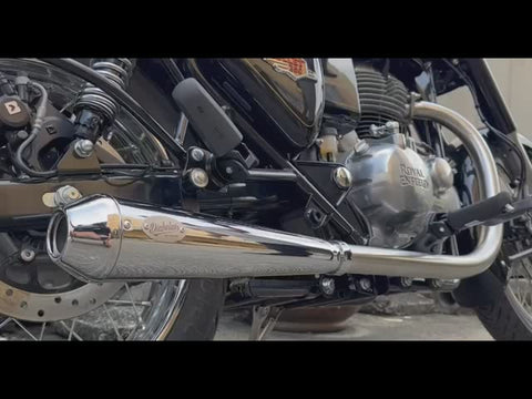 K-SPEED BC01 Chrome Full System Exhaust for Royal Enfield Classic 350 &amp; Bullet 350 Diabolus
