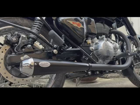 K-SPEED BC02 Black Full System Exhaust for Royal Enfield Classic 350 &amp; Bullet 350 Diabolus