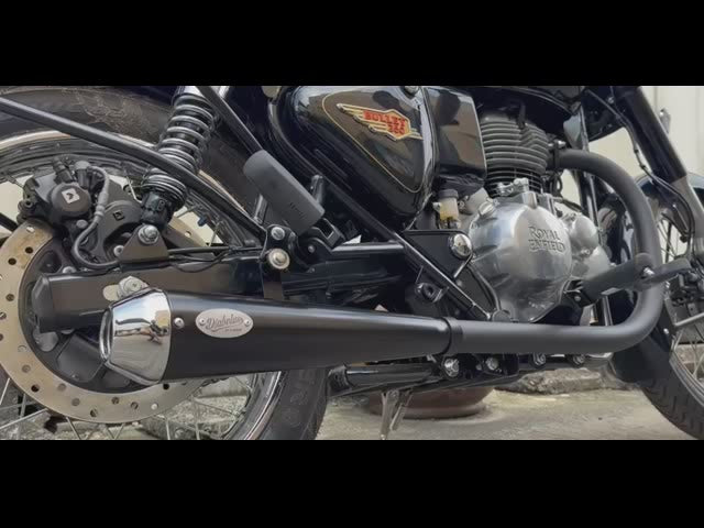 K-SPEED BC02 Black Full System Exhaust for Royal Enfield Classic 350 & Bullet 350 Diabolus