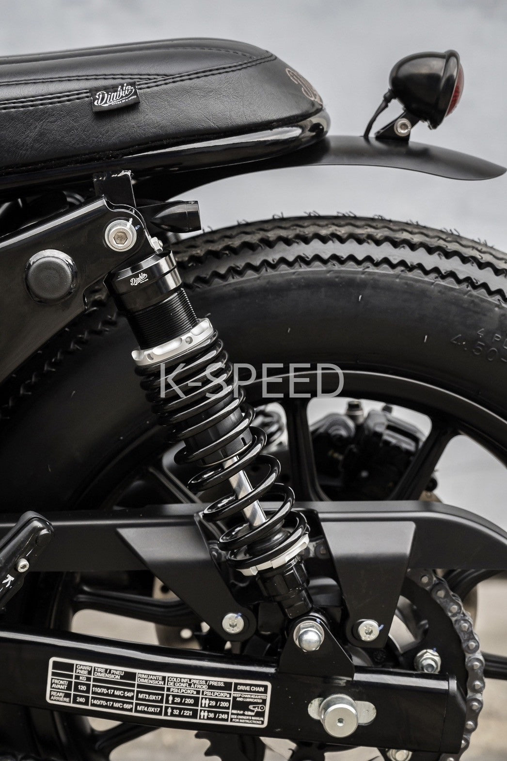 K-SPEED-HT03 Rear suspension Rear shock for Royal Enfield Hunter 350 ...