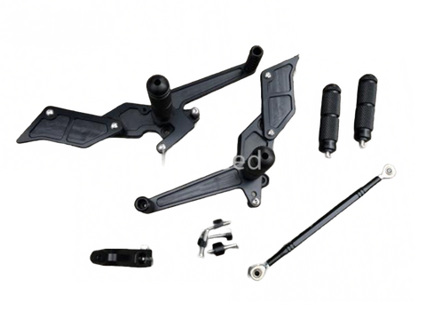 K-SPEED-GT18 Rear gear set + rear footrest CNC Black color for GT 650 & Interceptor 650 year 2019 - 2022