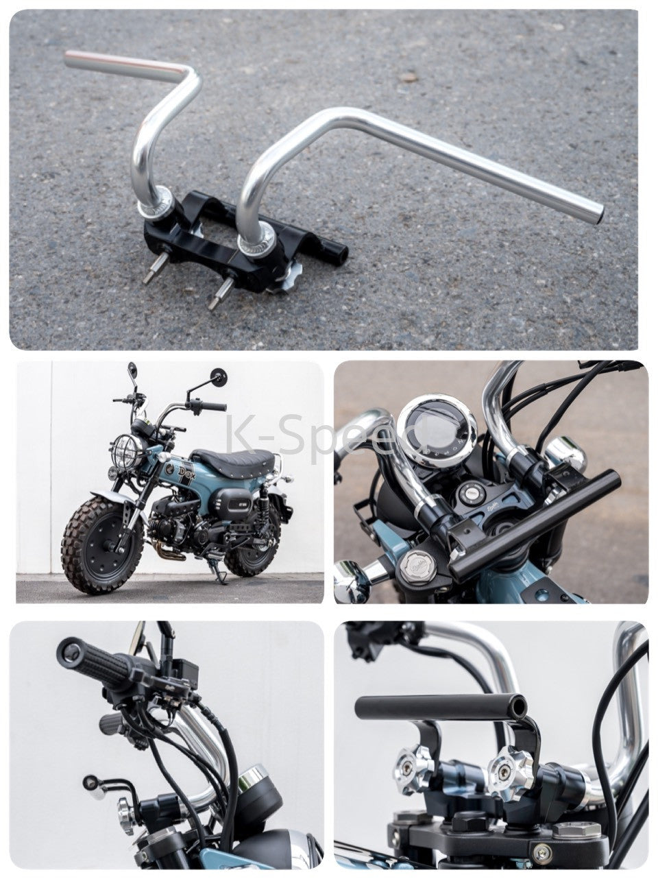 ホンダ ダックスST125用 もったいなく 交換用ハンドルバーキット DX033 Diablo Custom Works Customized  Handlebar