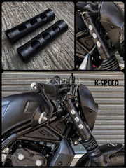 K-SPEED-RB0021 Front Suspension Cover Rebel250, 300 & 500: Rebel Black Armor