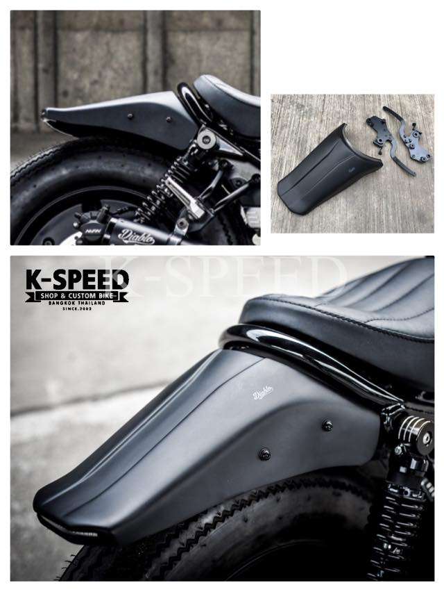 K-SPEED-RB0056 CNC Shock Absorber Cover Rebel250, 300 & 500: Rebel Black  Armor